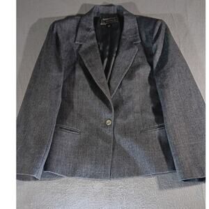 Vintage Breckenridge Pure Virgin Wool Blazer Jacket Gray Blue Size 12 Uruguay